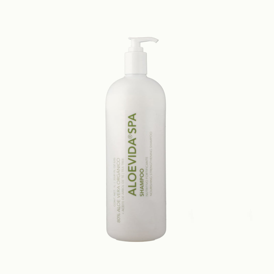 Shampoo nutritivo fortificante 87% Aloe vera orgánico + tea tree 1lt
