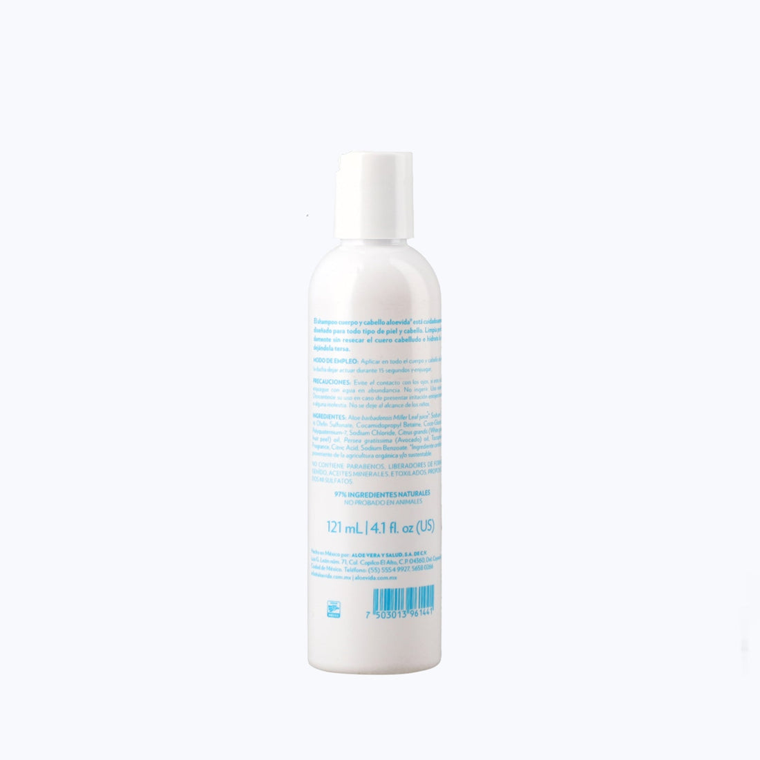 Shampoo aloe vera para cuerpo y cabello - 121 ml